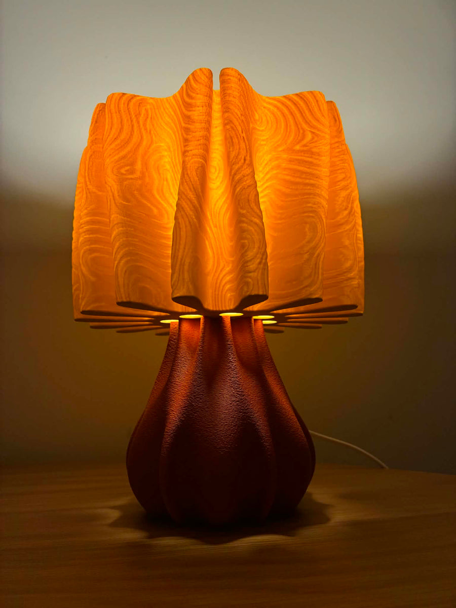 Groovee Lamp in Desert Tan & Terracotta